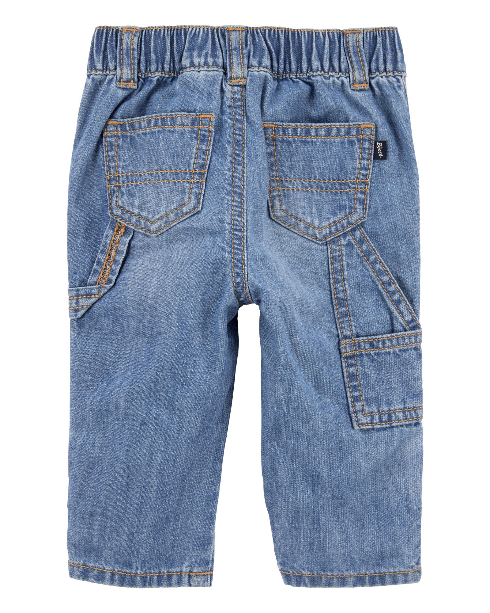 Pantalón jean con puños plegables Sin color
