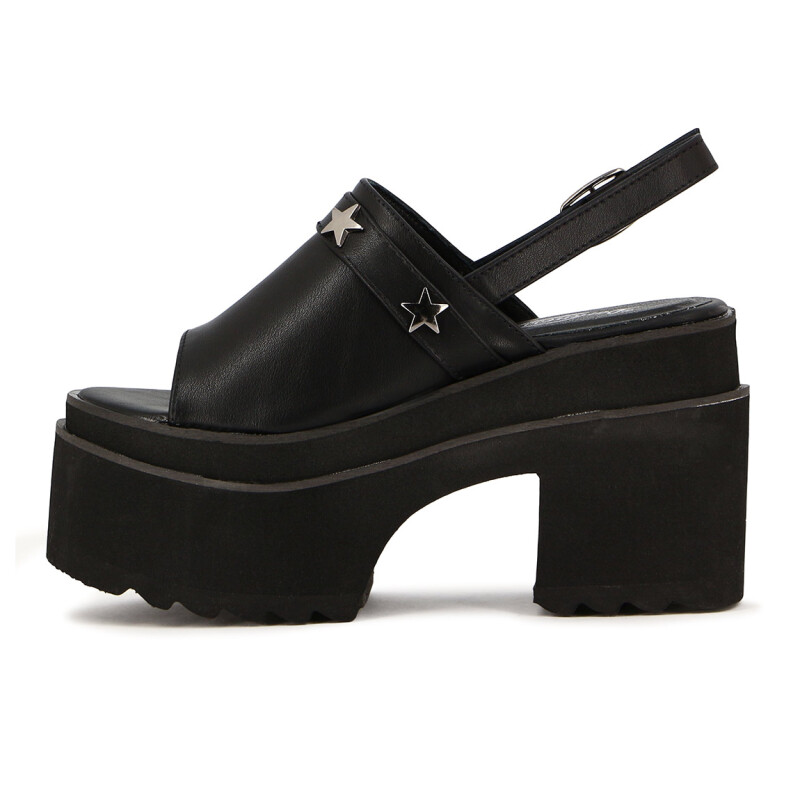 Darkness Sandalia C/plataforma 1 Tira C/pulsera Negro