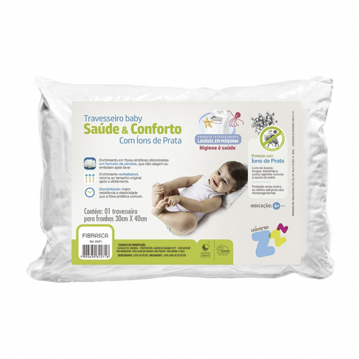 Almohada para Bebés Salud y Comodidad Fibrasca 30 x 40 cm 