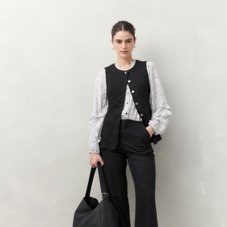 CAMISA ZEPHYR Negro/Blanco