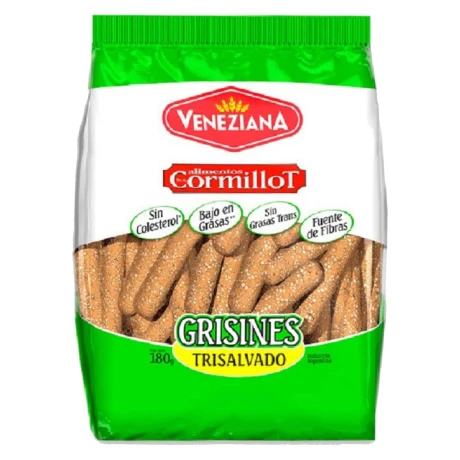 GRISINES VENEZIANA CORMILLOT 180G TRISALVADO GRISINES VENEZIANA CORMILLOT 180G TRISALVADO