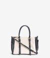 Cartera City Con Doble Asa De Mano Y Detalles De Hebillas Combinacion bicolor