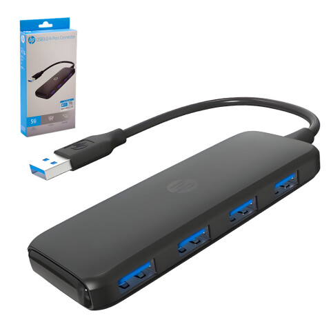 Adapatador Hub HP Alumino 4 Puertos USB DHC-CT110 3.0 Color Negro