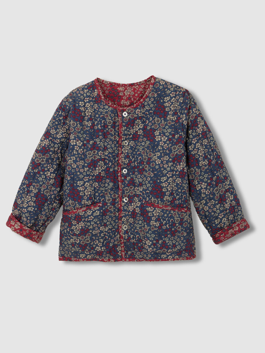 Chaqueta Acolchada Reversible Azul Viejo