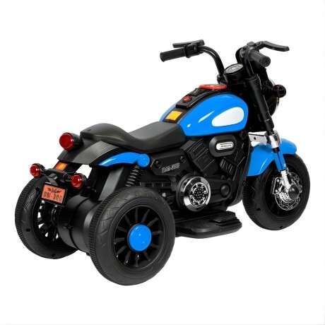 Moto Triciclo Eléctrico Lumax Infantil con Luces y Sonidos a Batería Azul