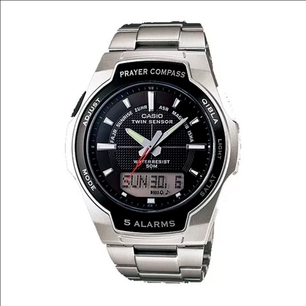 Reloj para Caballero Pantalla Dual Plateado 
