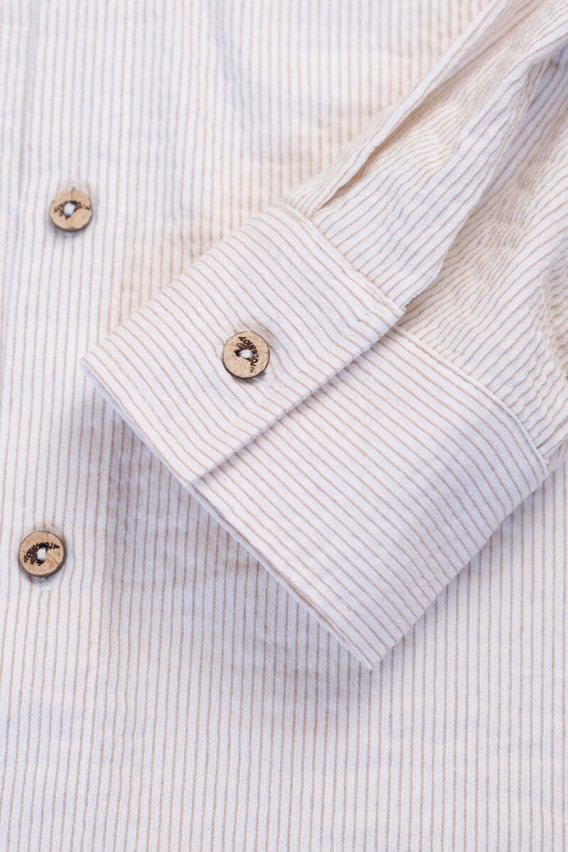 FEDE LONG SLEEVE SHIRT Beige Pol