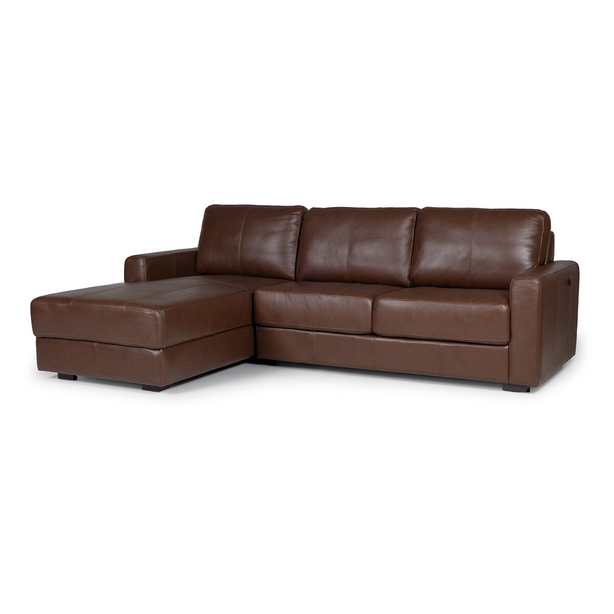 Rinconera Como - Cuero Básico - 2 + Chaise izquierdo - New Brown 