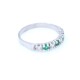 Anillo en oro 18k blanco , brillantes y esmeraldas Anillo en oro 18k blanco , brillantes y esmeraldas