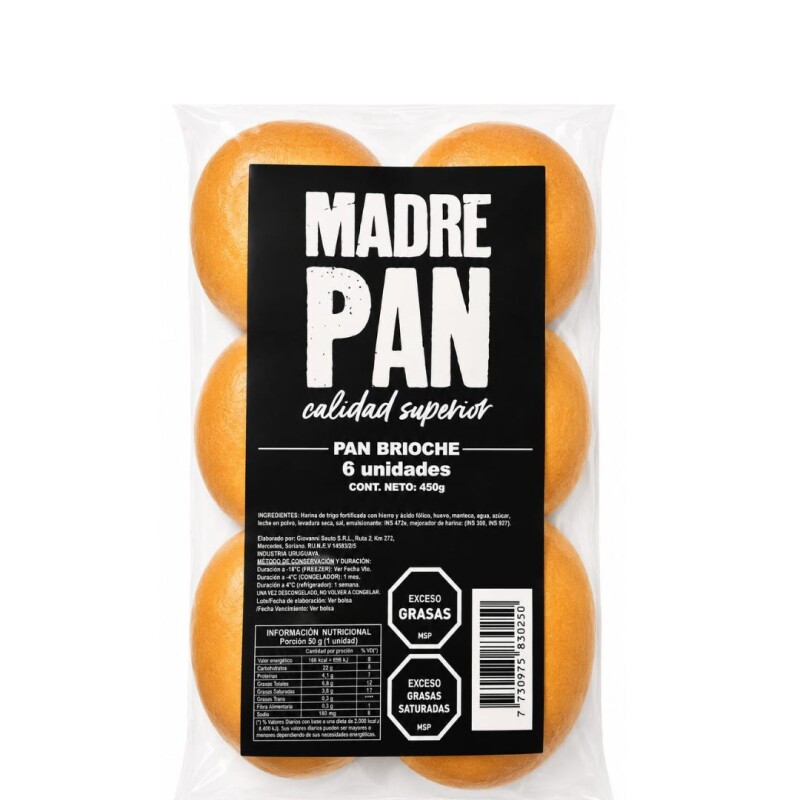 PAN BRIOCHE X 6 MADRE PAN PAN BRIOCHE X 6 MADRE PAN