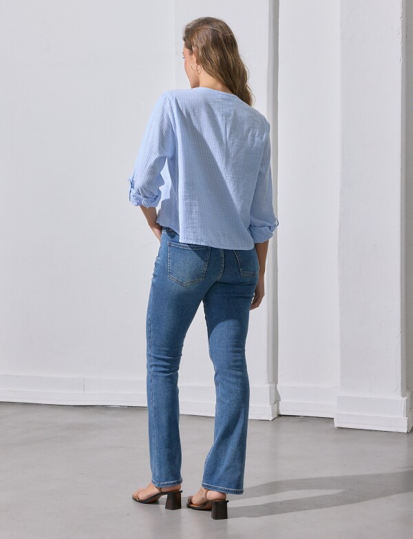 Blusa Algodon Nudo CELESTE/MULTI