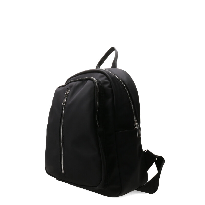 Mochila Miss Carol Tevi Con Cierre Adelante Negro