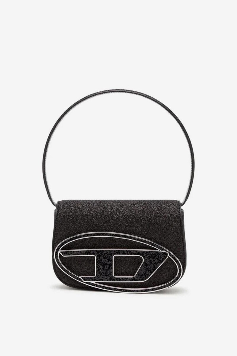 BOLSO 1DR TEJIDO BRILLANTE Negro