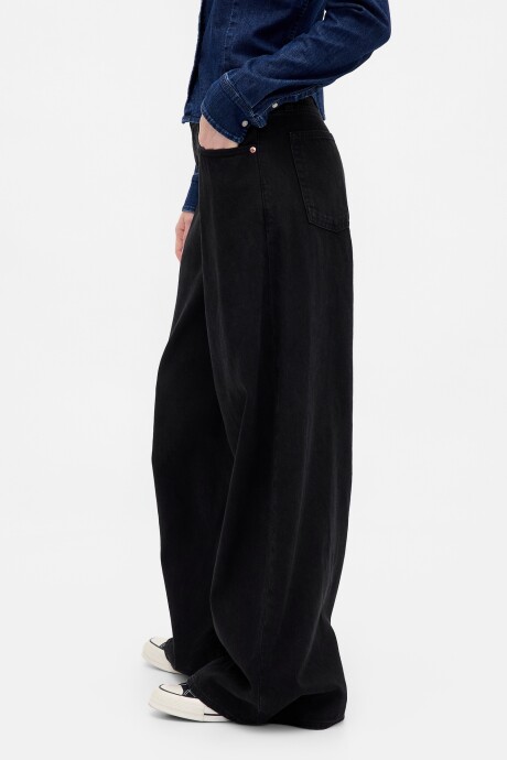 Jean Super Baggy Tiro Bajo Mujer Black 1