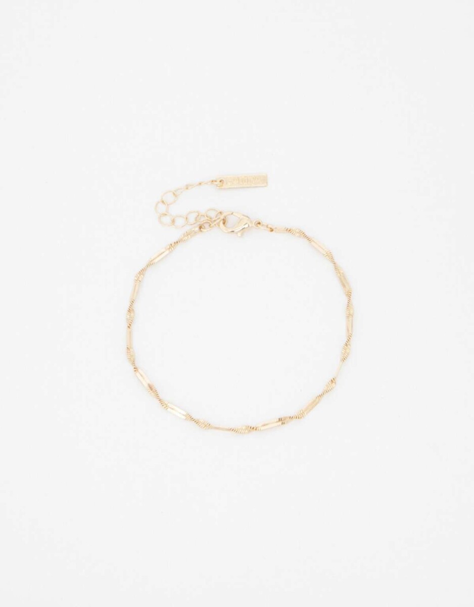 Pulsera Flexible Metal Torzada - Dorado 