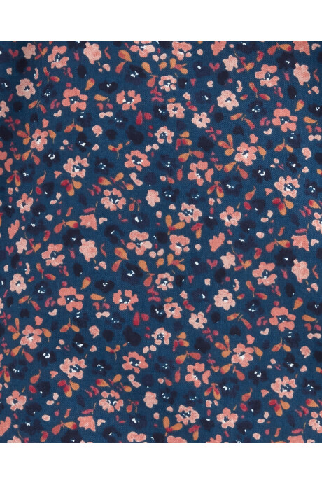 Set dos piezas calza y blusa floral de algodón Sin color