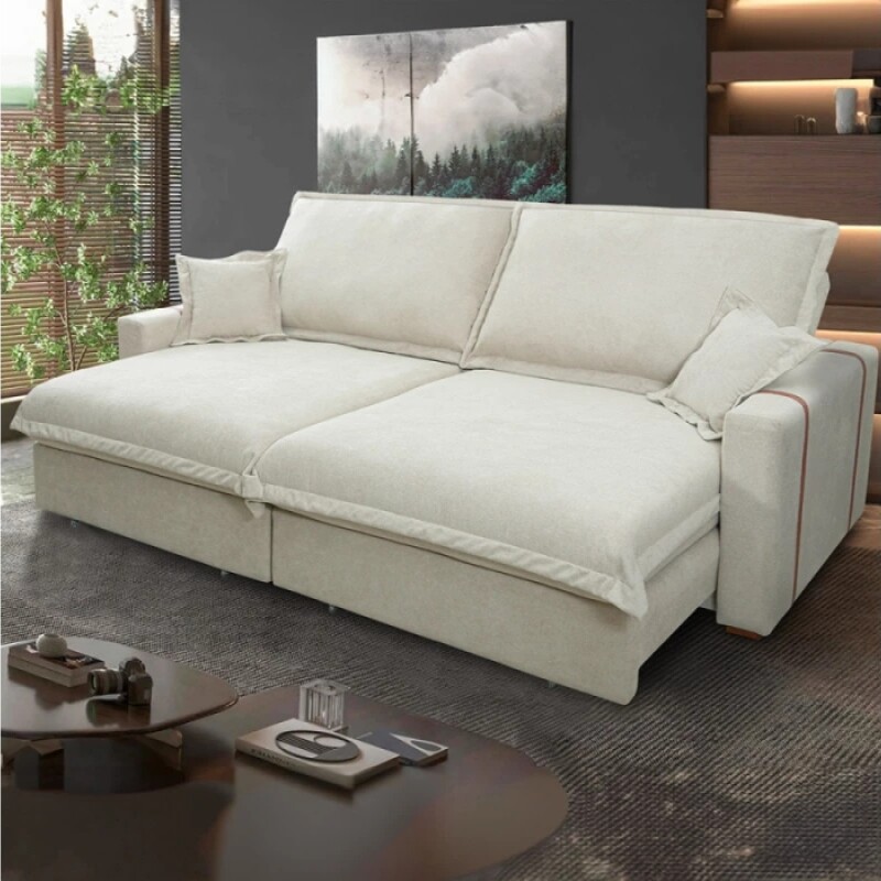 Sofa 3 Cuerpos Nairobi Retractil Beige Sofa 3 Cuerpos Nairobi Retractil Beige