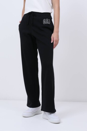 Pantalón Deportivo Logo Gap Sin Puño Mujer True Black V2 2