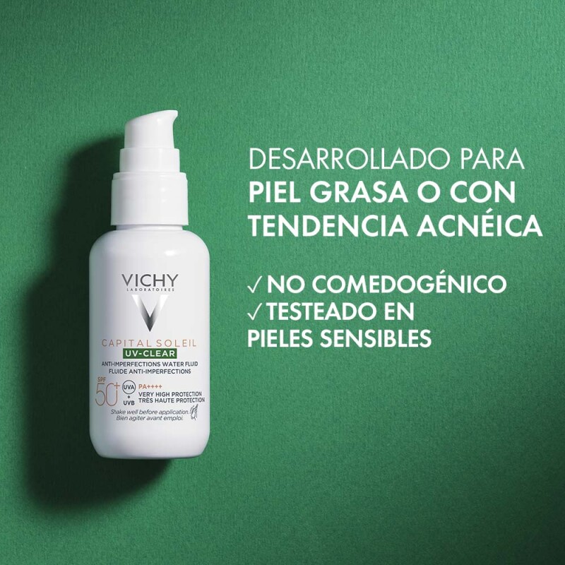 Protector Solar Vichy Cap. Soleil Uv Clear Spf50. 40ml. Protector Solar Vichy Cap. Soleil Uv Clear Spf50. 40ml.
