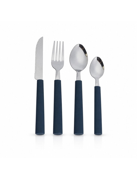 JUEGO DE CUBIERTOS 16PZAS MANGO PLASTICO AZUL JUEGO DE CUBIERTOS 16PZAS MANGO PLASTICO AZUL
