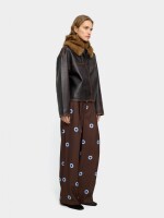 Pantalón Fluido Estampado De Círculos multicolor