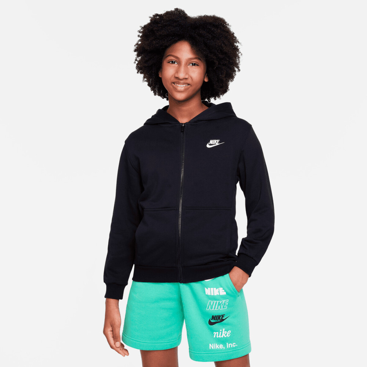 Abrigo Nike Club Fleece de Niño - Negro 
