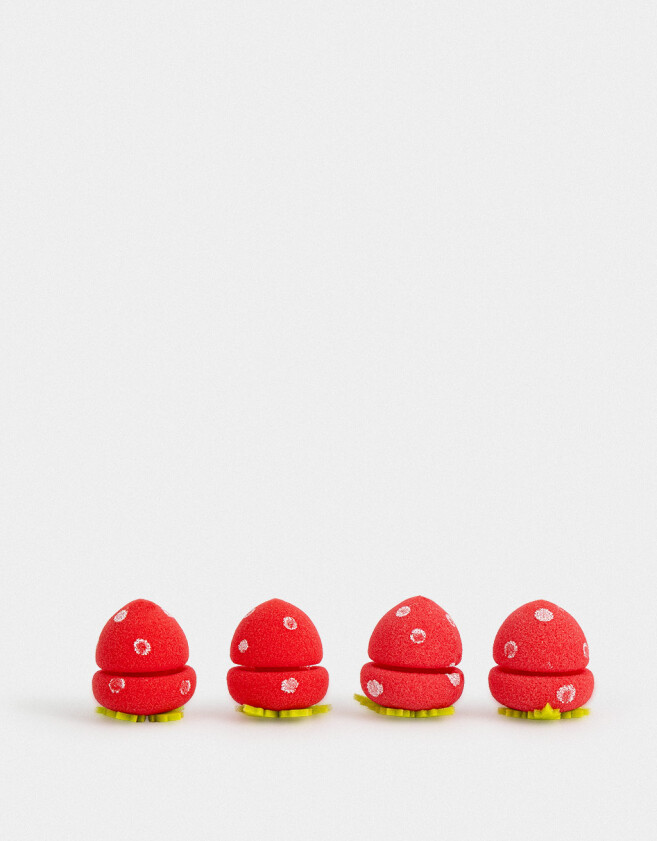 Accesorios Pelo Set Frutas Set De Ruleros Para Pelo - Rojo Frutilla