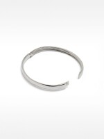 Pulsera Rígida Con Cristales - Acero Inoxidable plateado