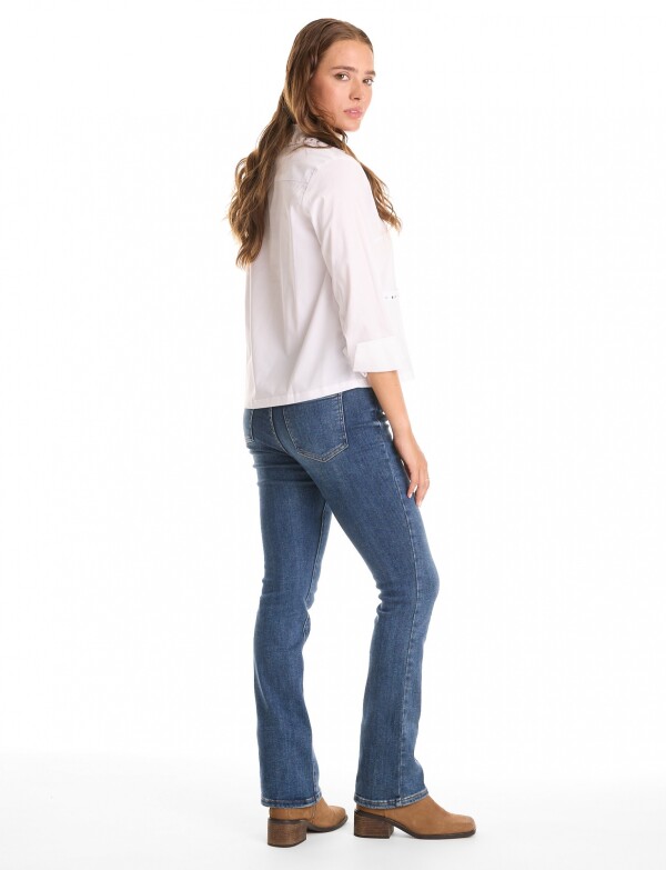 Camisa Bolsillos Tachas BLANCO