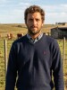 Sweater en V Azul