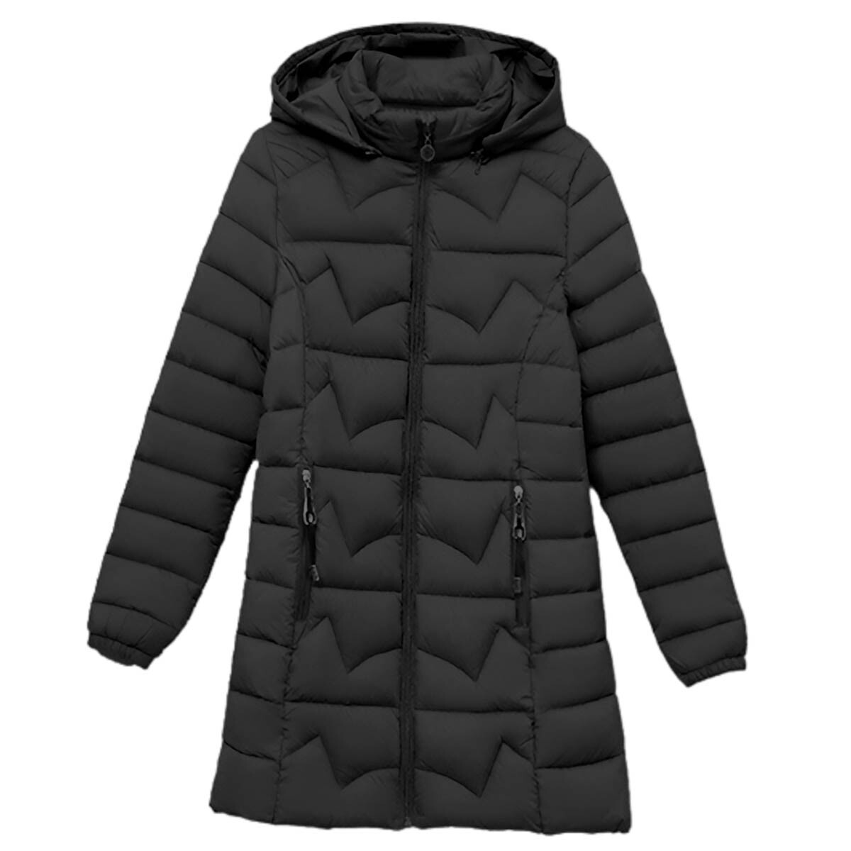 Campera Parka Uzspace Impermermeable Con Capucha Dama - Negro 2 