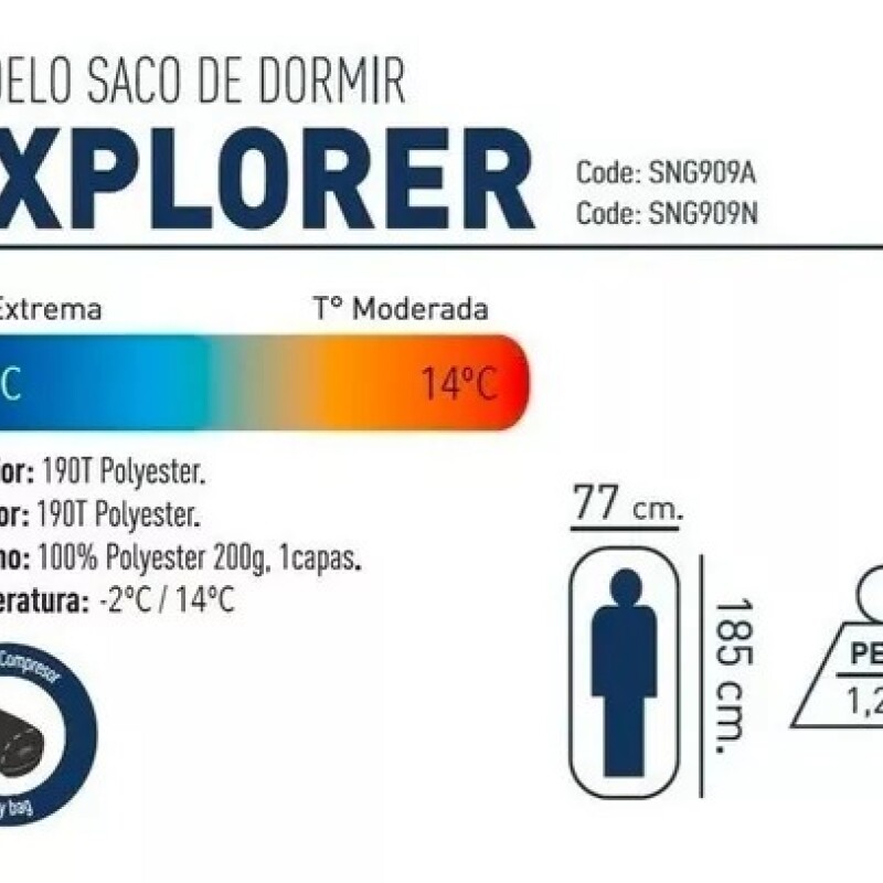 Sobre de dormir Explorer National Geographic Azul