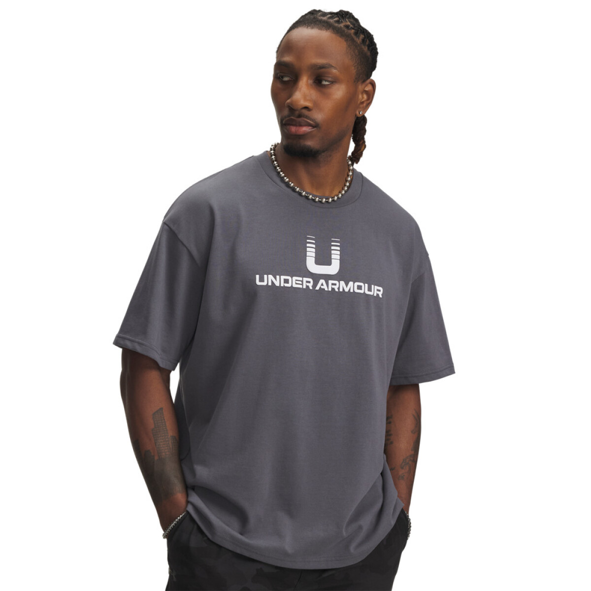 UA HWT U LOGO SS-GRY - GRY-025 