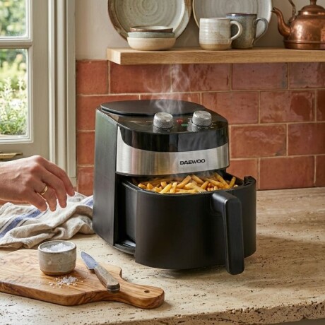 Freidora de aire Daewoo | Sin aceite | 4.2 Litros | Color negro Freidora de aire Daewoo | Sin aceite | 4.2 Litros | Color negro