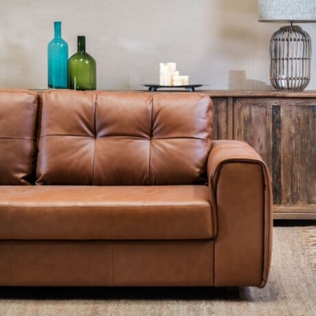 Sillon Cuero Raffaello 2 Cuerpos Amarula U