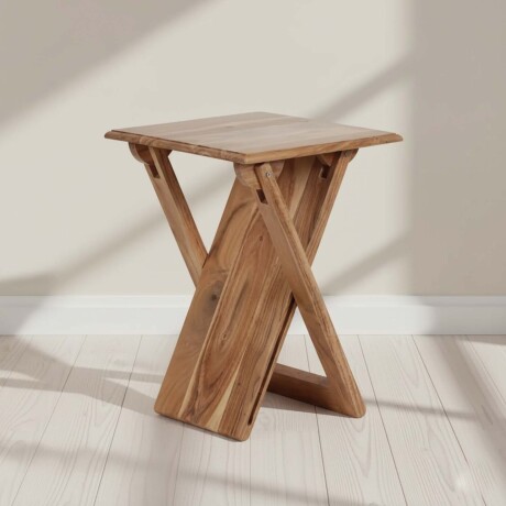 MESA AUXILIAR MADERA MARRON PLEGABLE CASTAÑO