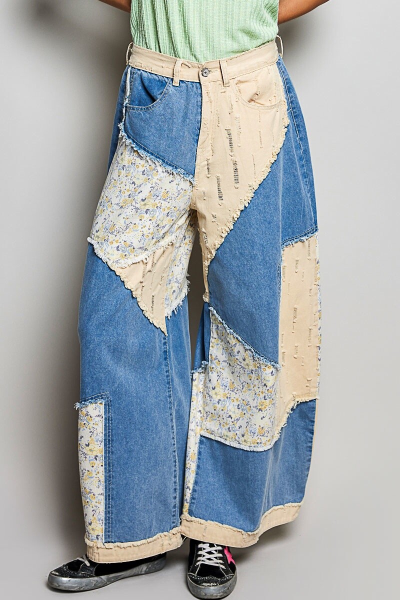 PANTALON CON PARCHES 