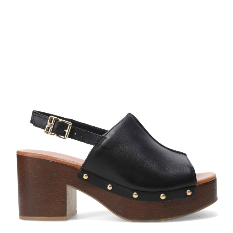 Sandalia de Mujer Bottero con taco alto y plataforma Negro