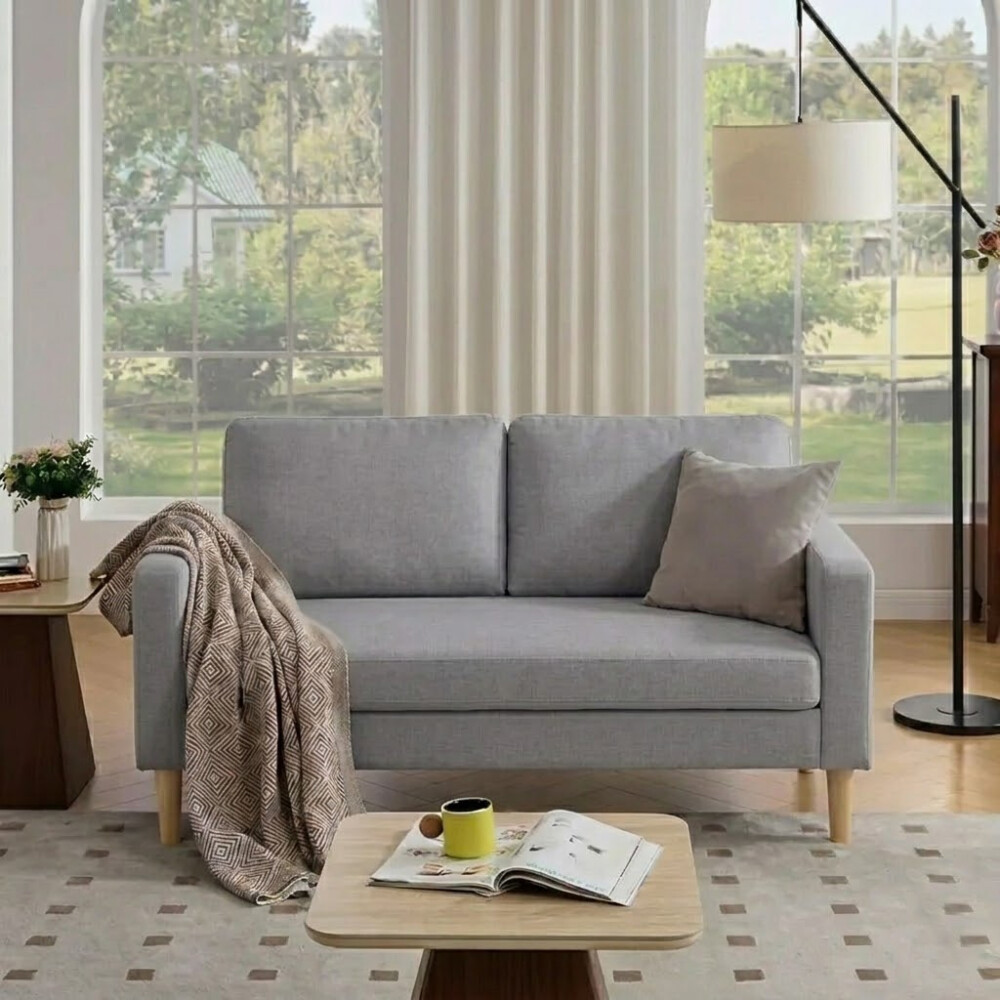 SOFÁ SILLÓN 2 CUERPOS gris claro