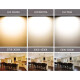 Luminaria Luz Fria Plafon Led Diám 30cm Metal Y Madera Luminaria Luz Fria Plafon Led Diám 30cm Metal Y Madera