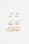 Set 3 aros wavy dorado
