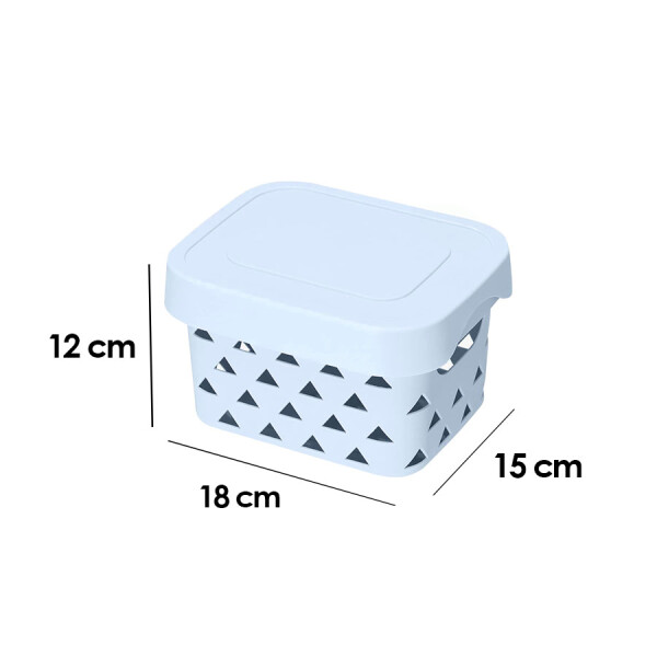 Organizador con tapa S celeste