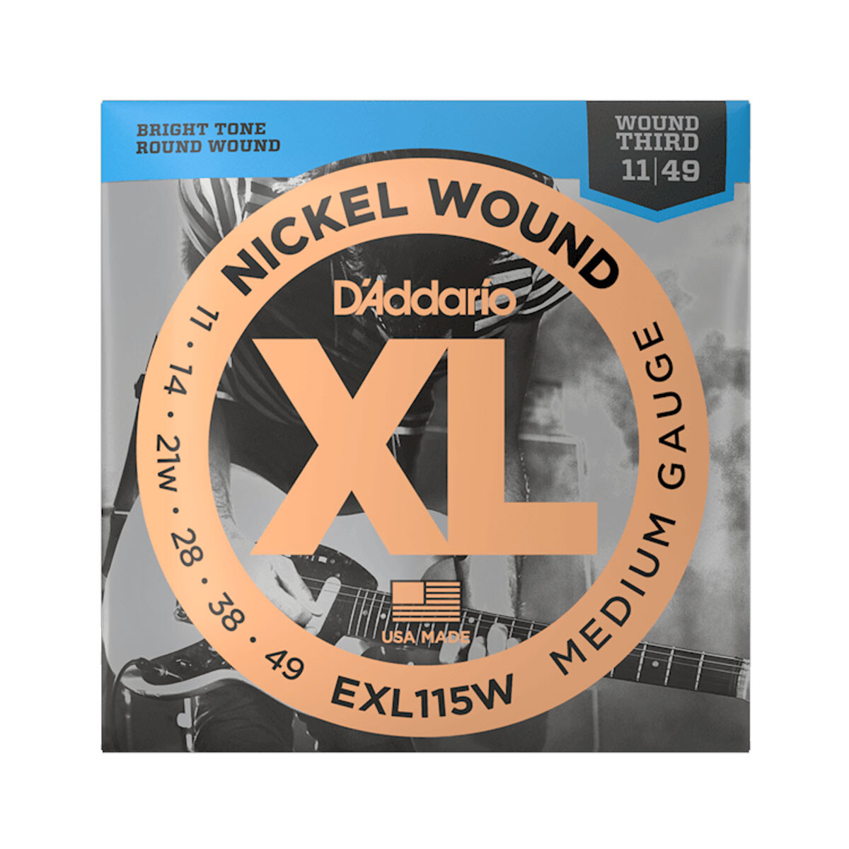 ENCORDADO ELÉCTRICA DADDARIO EXL115W NIC.WOUND 11-49 