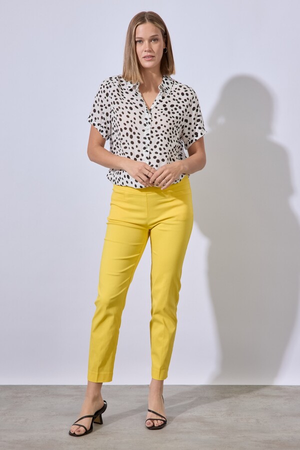 Pantalon Recto Modelador AMARILLO