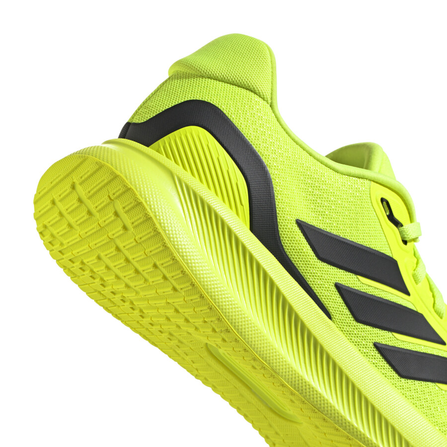 Championes de Hombre Adidas Run Falcon 5 Verde Fluo - Negro