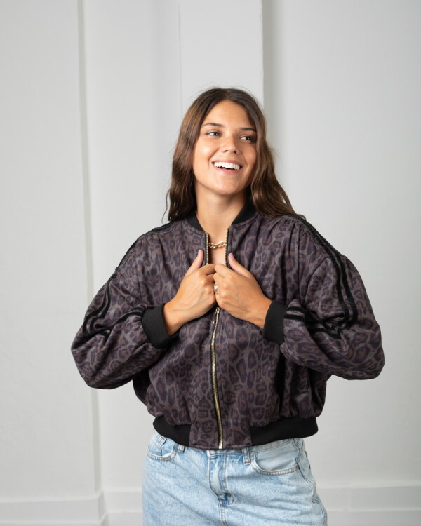 Campera Print gamuza (PRE VENTA) marrón