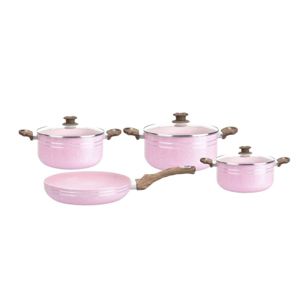 Batería De Cocina Cuori 7 Piezas Mod Rieti 