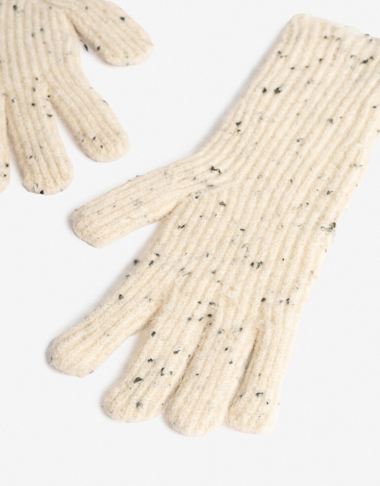 Guantes Tejidos Guantes Con Hilado Butone - Combinacion Bicolor