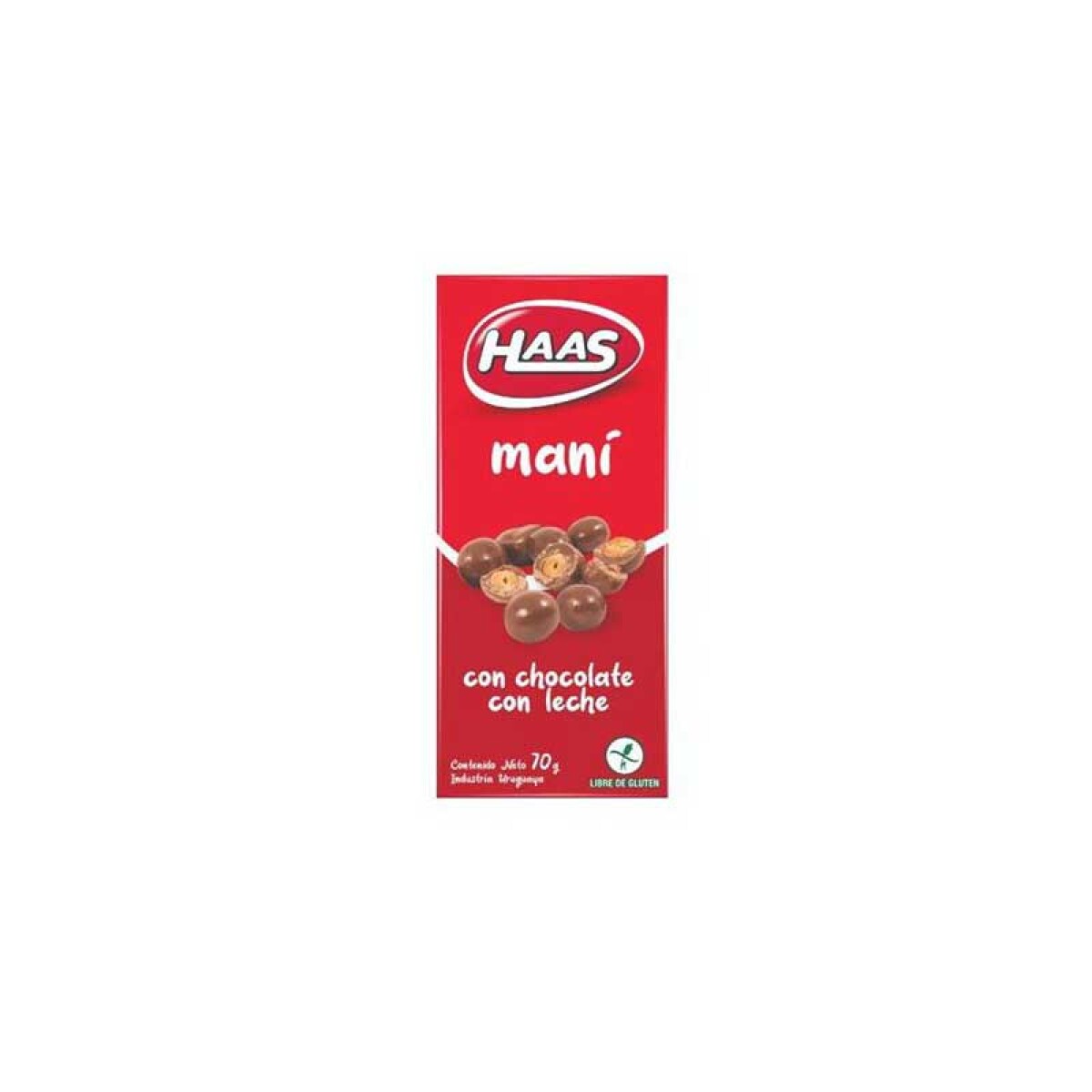 Maní HASS Con Chocolate 70grs - Leche 