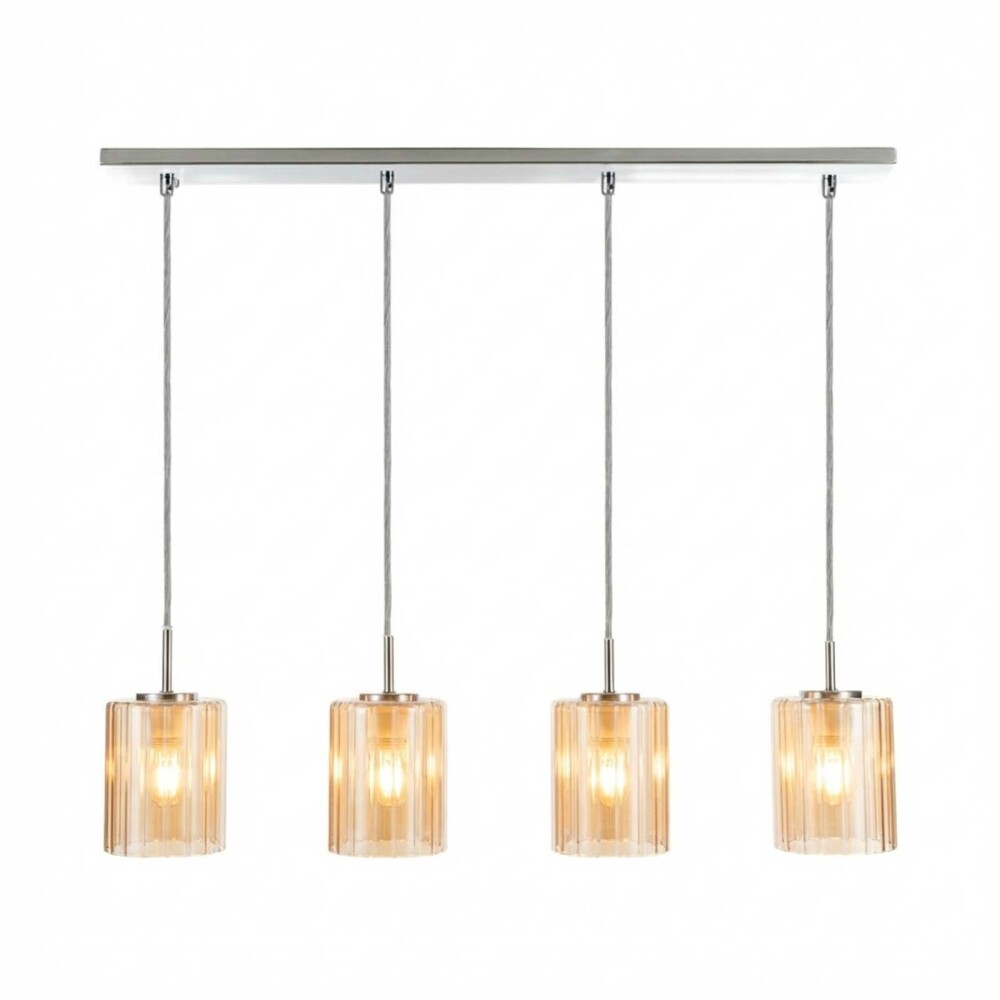 LÁMPARA DE TECHO METAL-Y-VIDRIO NATURAL-BEIGE LP95685